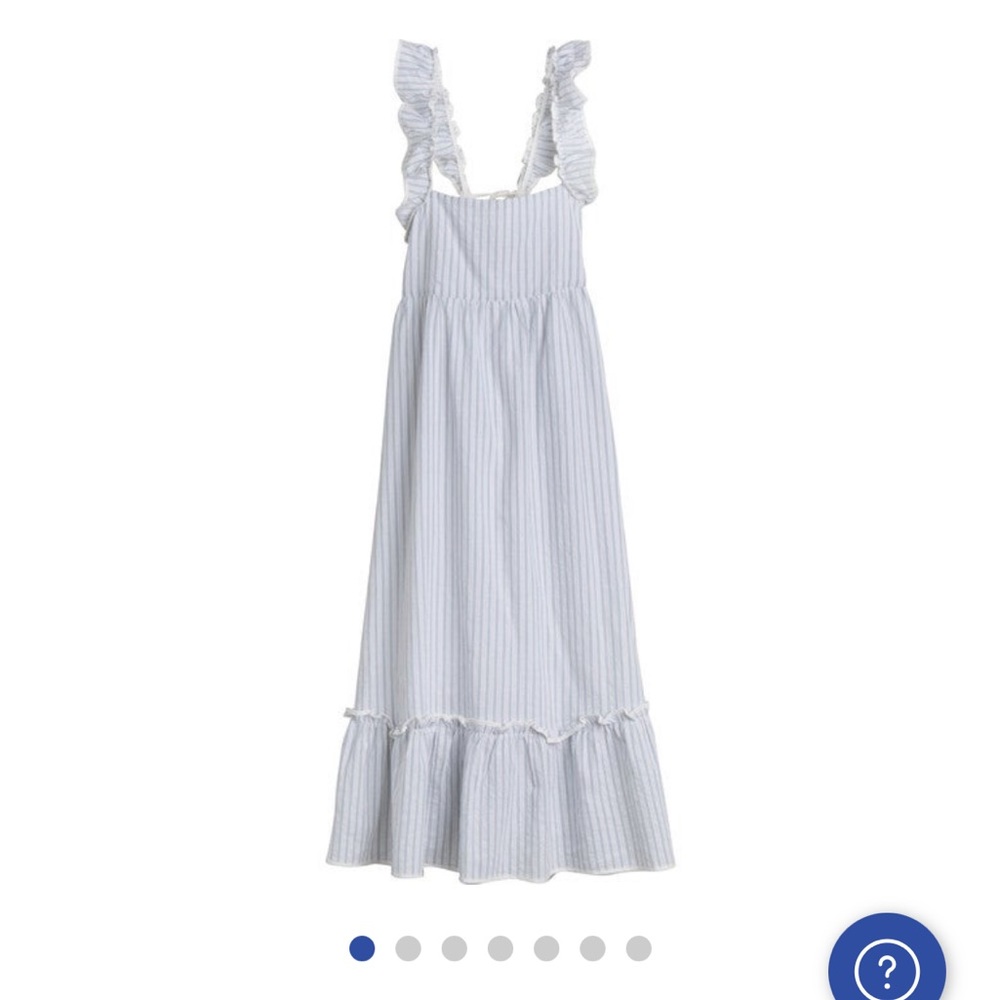 Mara Women’s light blue and white Ruffle Tie Back Maxi dress